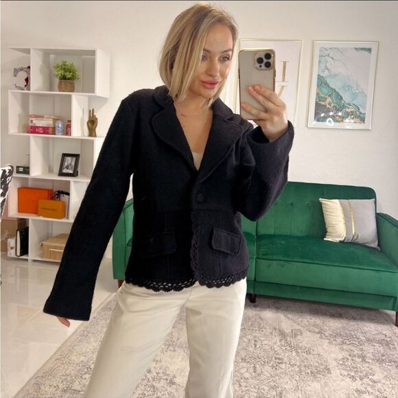 Kenar 100% Wool Black Jacket - Picture 1 of 1